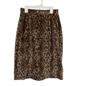 Joseph Ribkoff Sport Womens Leopard Print Midi Skirt Size 8 Elegant